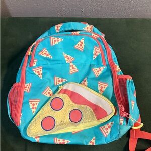 Pizza Print Kids Backpack with Coin Pouch